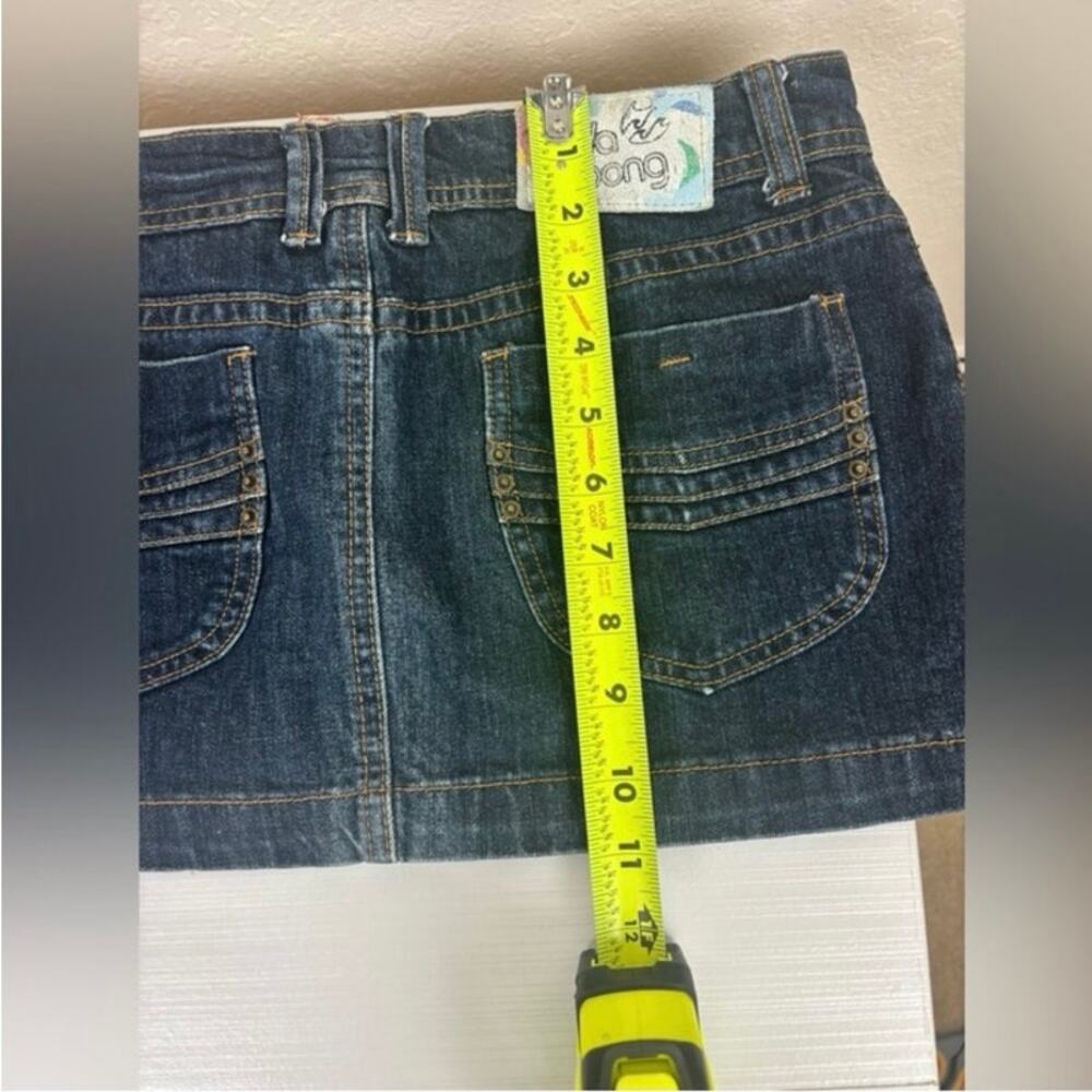 Billabong Blue Denim Jean Mini Micro Skirt Size 3 - Picture 10 of 10